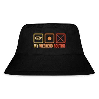 Hockeyspieler Wochenende - Stanley/Stella recycelter Bucket Hat - Schwarz - Vorne