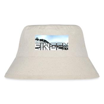 Singen Schnee überlappend modern Januar - Stanley/Stella recycelter Bucket Hat - Naturweiß - Vorne