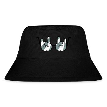 Sonnenbrille Metal Rock Graffiti Hörner Handgeste - Stanley/Stella recycelter Bucket Hat - Schwarz - Vorne