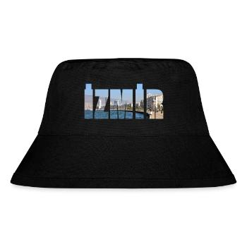 izmir stadt und meer - Stanley/Stella recycelter Bucket Hat - Schwarz - Vorne