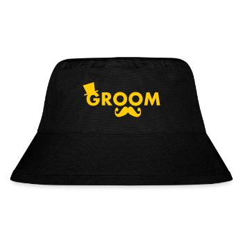 Groom - Stanley/Stella recycelter Bucket Hat - Schwarz - Vorne