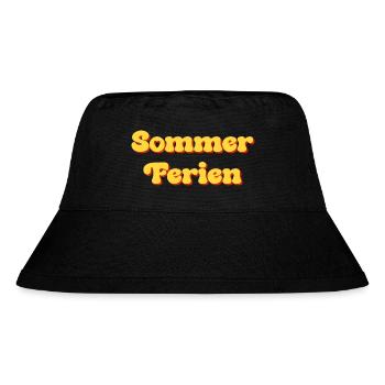 Sommerferien - Stanley/Stella recycelter Bucket Hat - Schwarz - Vorne