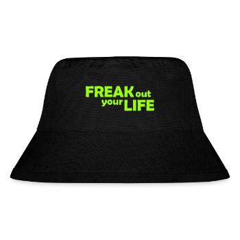 Freak out your Life - Ausflippen - Ausrasten - Stanley/Stella recycelter Bucket Hat - Schwarz - Vorne