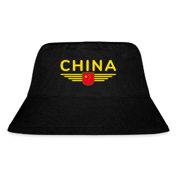 J’aime la Chine, Tenue de t-shirt design - Bob recyclé Stanley/Stella - noir - Devant