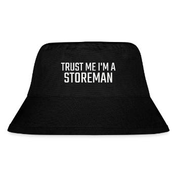 Storeman Trust Me - Stanley/Stella recycelter Bucket Hat - Schwarz - Vorne
