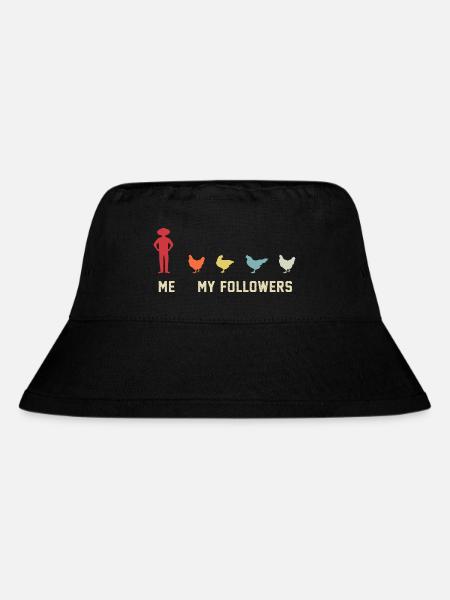 ich meine follower Hühner  - Stanley/Stella recycelter Bucket Hat - Schwarz