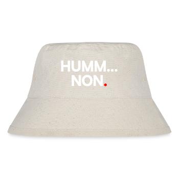 SUMM... NEIN | Minimalistischer humoristischer Ausdruck - Stanley/Stella recycelter Bucket Hat - Naturweiß - Vorne
