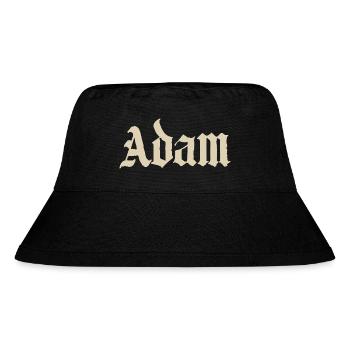 Adam Gothic Script Tee - Stanley/Stella recycelter Bucket Hat - Schwarz - Vorne