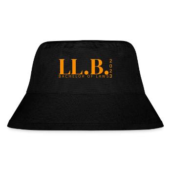 LL.B. - BACHELOR OF LAWS 2023 - Stanley/Stella recycelter Bucket Hat - Schwarz - Vorne
