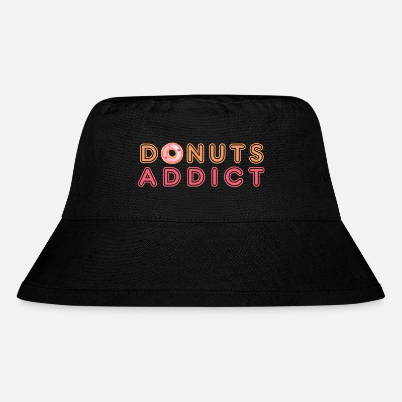 Donuts süchtig rosa Liebe - Stanley/Stella recycelter Bucket Hat - Schwarz