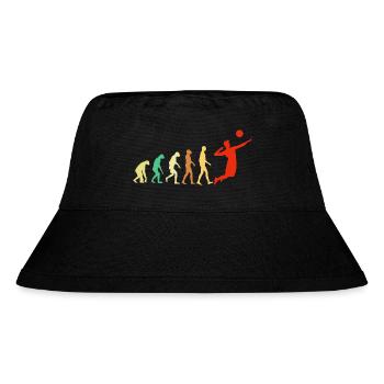 Volleyball Evolution - Stanley/Stella recycelter Bucket Hat - Schwarz - Vorne