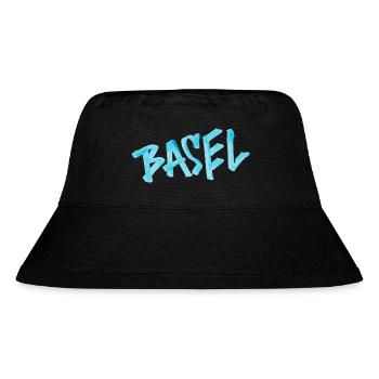 Basel Schriftzug - Stanley/Stella recycelter Bucket Hat - Schwarz - Vorne