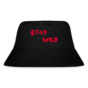 stay wild - Stanley/Stella recycelter Bucket Hat - Schwarz - Vorne