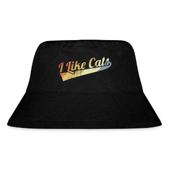 I Like Cats - Stanley/Stella Recycled Bucket Hat - black - Front