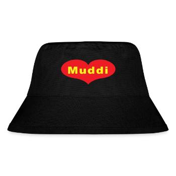 Muddi - Stanley/Stella recycelter Bucket Hat - Schwarz - Vorne