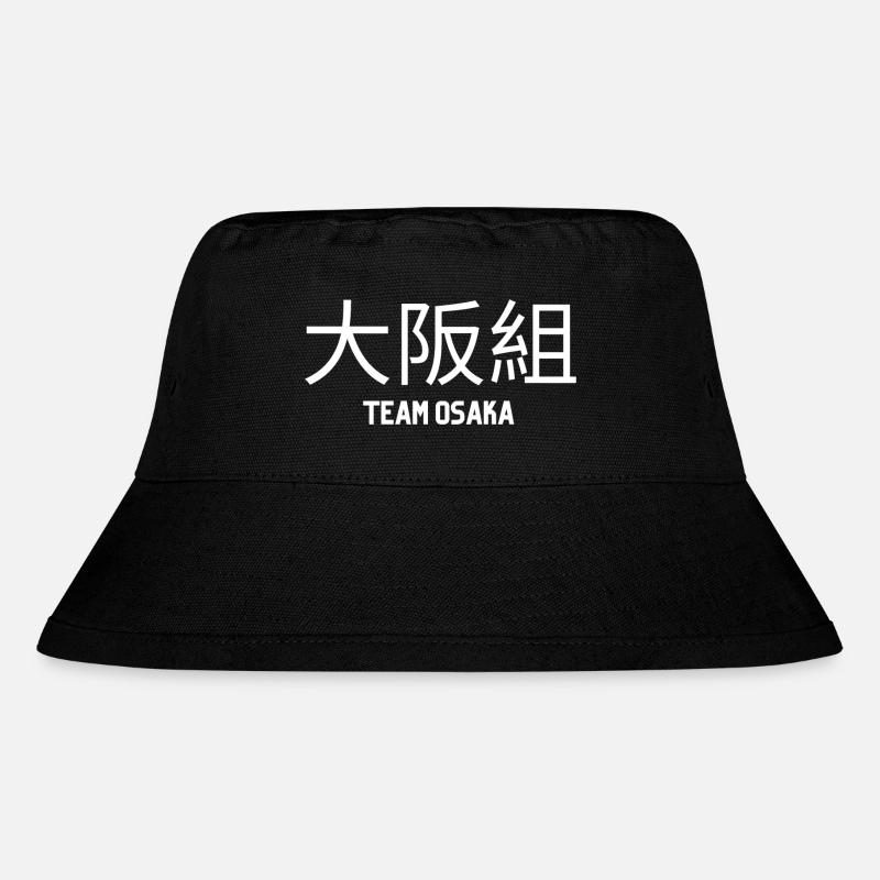 Team Osaka weiß - Stanley/Stella recycelter Bucket Hat - Schwarz
