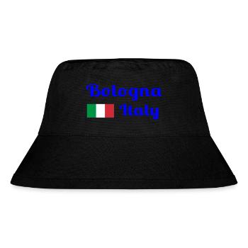 Bologna, Italien - Stilvolle Drucke - Stanley/Stella recycelter Bucket Hat - Schwarz - Vorne