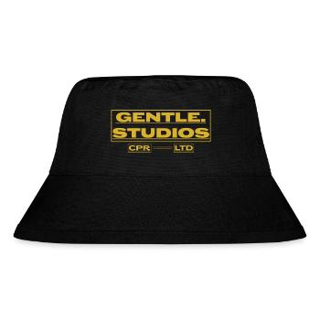 Gentle Studios – Minimalistisches Branding - Stanley/Stella recycelter Bucket Hat - Schwarz - Vorne
