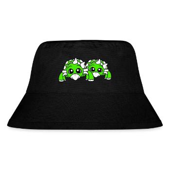 2 Turtles Couple Sister Wife Girlfriends - Stanley/Stella Recycled Bucket Hat - black - Front