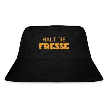 Halt die Fresse - Cooler Spruch - Stanley/Stella recycelter Bucket Hat - Schwarz - Vorne