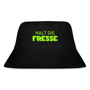 Halt die Fresse - Cooler Spruch - Stanley/Stella recycelter Bucket Hat - Schwarz - Vorne