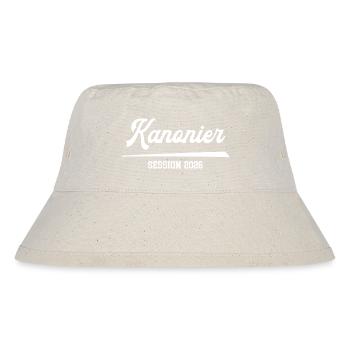 Kanonier Kostüm Karneval 2026 Karnevalsgarde Garde - Stanley/Stella recycelter Bucket Hat - Naturweiß - Vorne