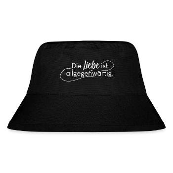Die Liebe ist allgegenwärtig, Erwarte Wunder - Stanley/Stella recycelter Bucket Hat - Schwarz - Vorne