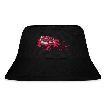 Steak saftig Blutlache Grillmeister - Stanley/Stella recycelter Bucket Hat - Schwarz - Vorne