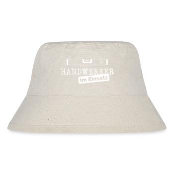 Handwerk Wasserwaage Handwerker Symbol Bau Sprüche - Stanley/Stella recycelter Bucket Hat - Naturweiß - Vorne