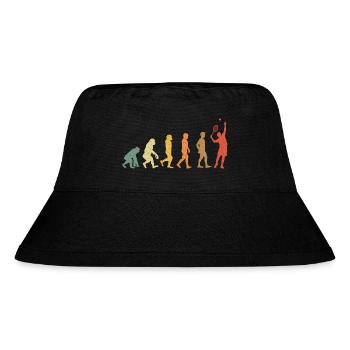 Tennis Evolution Vintage retro - Stanley/Stella recycelter Bucket Hat - Schwarz - Vorne