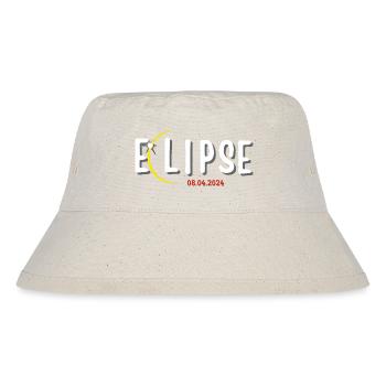 SONNENFINSTERNIS 2024, ASTRONOMIE-LIEBHABER - Stanley/Stella recycelter Bucket Hat - Naturweiß - Vorne