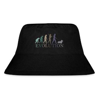 DIE EVOLUTION DER CORGA - Stanley/Stella recycelter Bucket Hat - Schwarz - Vorne