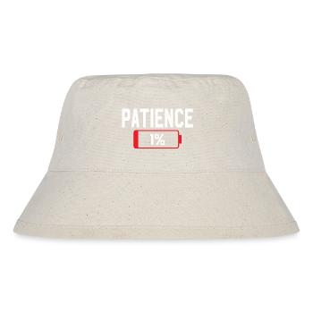Batterie Patience Geduld Arbeit Stress - Stanley/Stella recycelter Bucket Hat - Naturweiß - Vorne