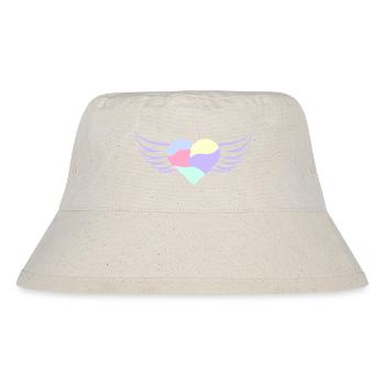 Pastellfarbenes Herz mit Flügeln - ApriNoeScor - Stanley/Stella recycelter Bucket Hat - Naturweiß - Vorne