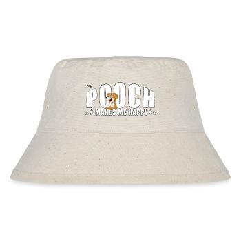 MY POOCH makes me happy - Stanley/Stella recycelter Bucket Hat - Naturweiß - Vorne