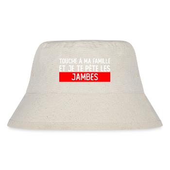 Berühre meine Familie - Stanley/Stella recycelter Bucket Hat - Naturweiß - Vorne