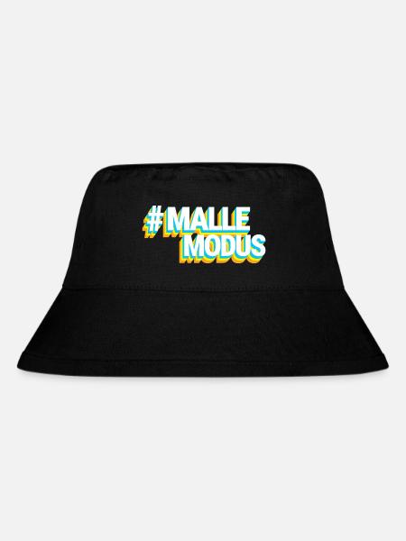 #MALLEMODUS Blau/Orange - Stanley/Stella recycelter Bucket Hat - Schwarz