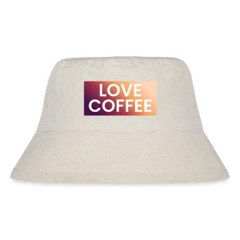 Kaffee Liebe im Farbverlauf - Stanley/Stella recycelter Bucket Hat - Naturweiß - Vorne