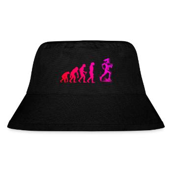 Characterful running design - Stanley/Stella Recycled Bucket Hat - black - Front