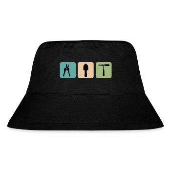 garden plants gardeners gardening allotment garden - Stanley/Stella Recycled Bucket Hat - black - Front