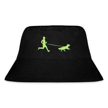 canicross men - Stanley/Stella recycelter Bucket Hat - Schwarz - Vorne