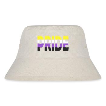 Pride lettering Non-Binary Non-Binary LGBTQ - Stanley/Stella Recycled Bucket Hat - natural - Front