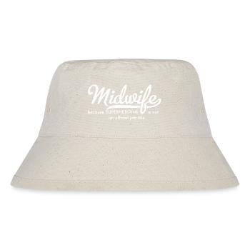 Hebamme - Stanley/Stella recycelter Bucket Hat - Naturweiß - Vorne