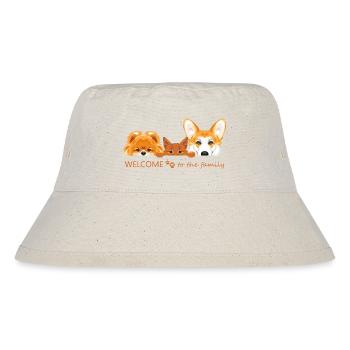 Willkommen in der Hunde- und Katzenfamilie - Stanley/Stella recycelter Bucket Hat - Naturweiß - Vorne