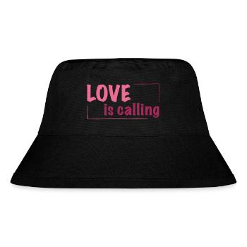 love is calling > VECTORGRAPHIC - Stanley/Stella Recycled Bucket Hat - black - Front