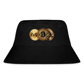 Bitcoin World - Stanley/Stella recycelter Bucket Hat - Schwarz - Vorne
