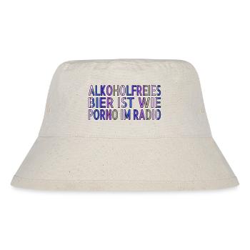 geschenk alkoholische getränke - Stanley/Stella recycelter Bucket Hat - Naturweiß - Vorne