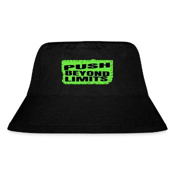 happy gift physical endurance - Stanley/Stella recycelter Bucket Hat - Schwarz - Vorne