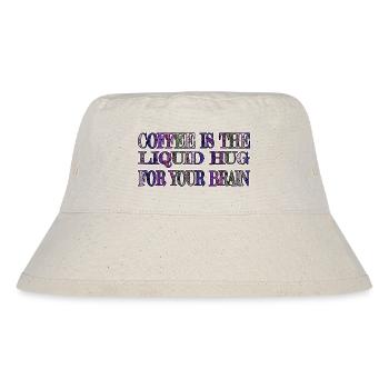 gift sayings coffeebean funny morning happy - Stanley/Stella Recycled Bucket Hat - natural - Front