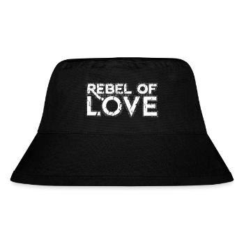 Rebel of Love used look retro Rebell*in der Liebe - Stanley/Stella recycelter Bucket Hat - Schwarz - Vorne